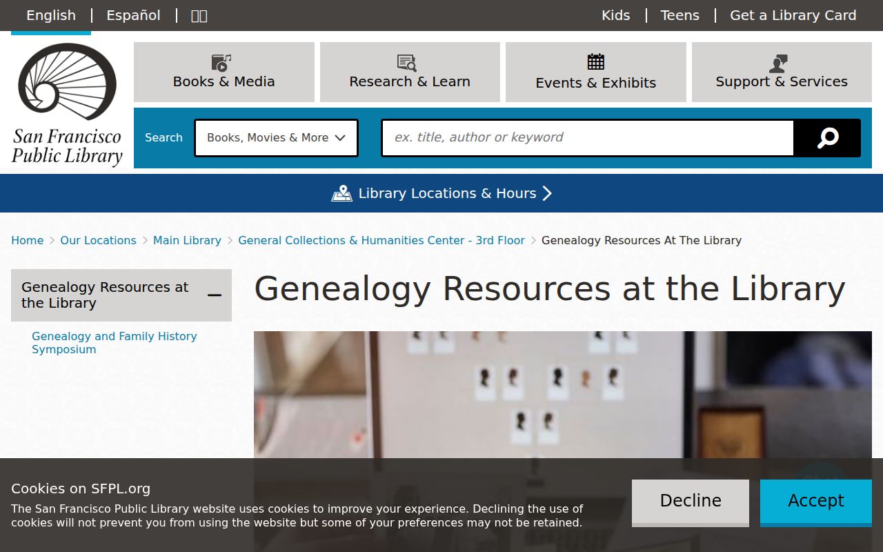 San Francisco directory search SFPL genealogy holdings