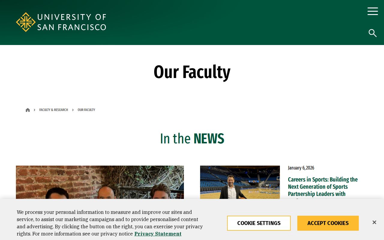 San Francisco directory lookup University faculty search